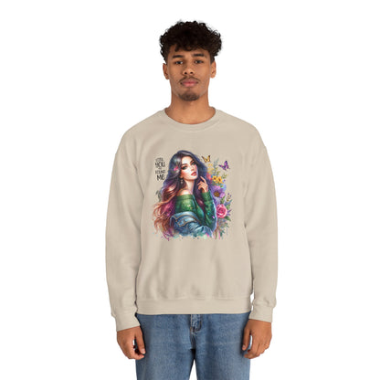 Lost You And Found Me Bohemian Floral Crewneck Sweatshirt, Cozy Graphic Sweatshirt, Gift for Her, Unique Art Pullover, Spring Fashion Crew