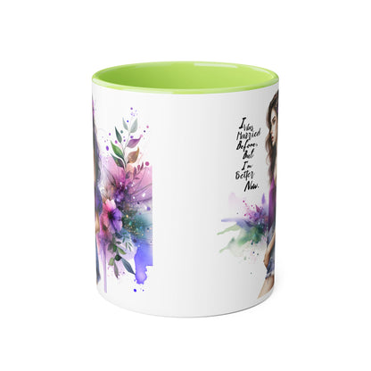 I Was Married Before But I'm Better Now Humoristic Empowered Woman Mug, Inspirational Coffee Cup, Motivational Gift for Her, Affirmation Mug, Unique Artwork Mug
