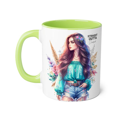 Straight Outta Divorced Humoristic Vibrant Floral Accent Mug, Straight Outta Design, Gift for Coffee Lovers, Boho Home Decor, Ideal for Birthdays, Celebrations, Enjoy [...]