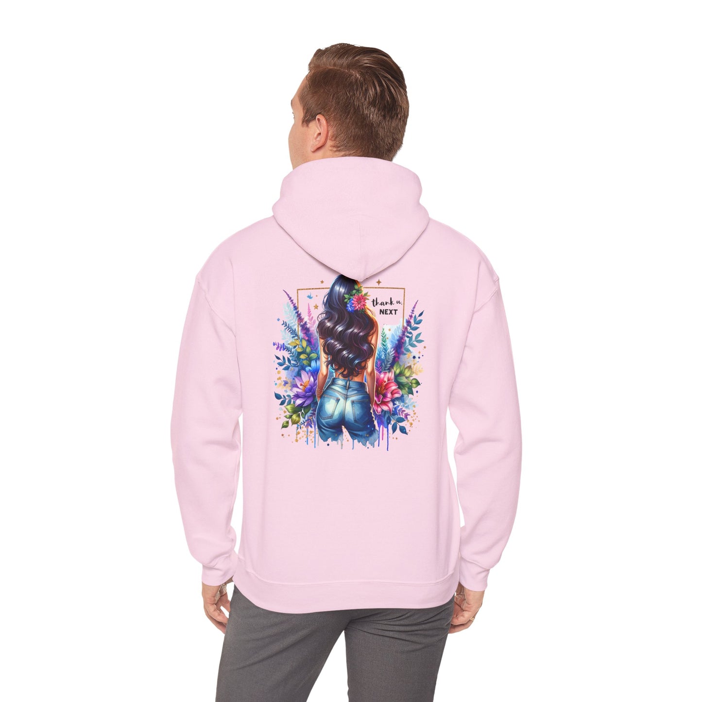 Thank U, Next Colorful Artistic Hooded Sweatshirt for Creative Souls, Stylish Gift for Art Lovers, Cozy Casual Wear, Unique Sweatshirt, Vibrant Hoodie