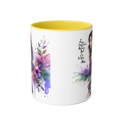 I Was Married Before But I'm Better Now Humoristic Empowered Woman Mug, Inspirational Coffee Cup, Motivational Gift for Her, Affirmation Mug, Unique Artwork Mug