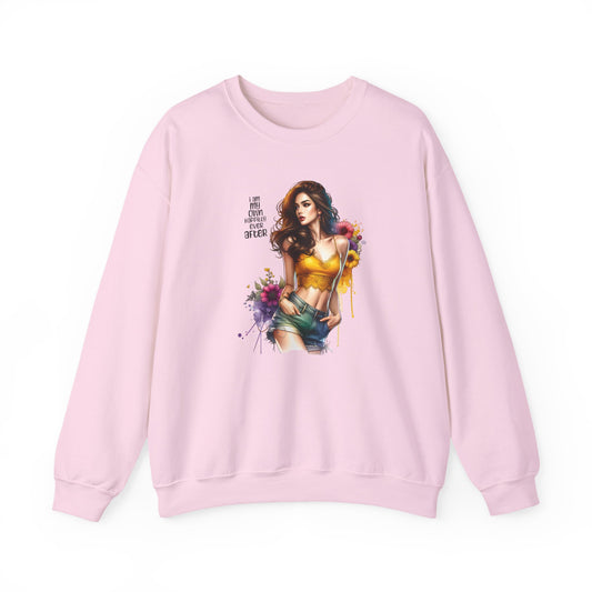 I Am My Own Happily Ever After  Stylish Inspirational Crewneck Sweatshirt, Cozy Unisex Pullover, Art Print Sweatshirt, Gift for Her, Everyday Wear, Colorful Design
