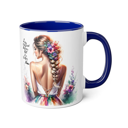 I Was Married Before But I'm Better Now Humoristic Floral Inspirational Accent Mugs | Unique Gift for Flower Lovers, Art Enthusiasts, Home Decor, Tea/Coffee Lovers, Motivation