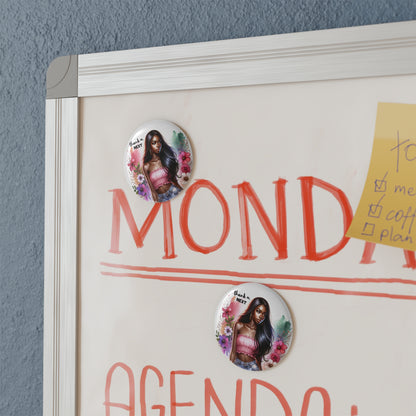 Thank U, Next  Decorative Round Magnet, Gifts for Her, Refrigerator Decor, Chic Home Accessory, Unique Birthday Gift