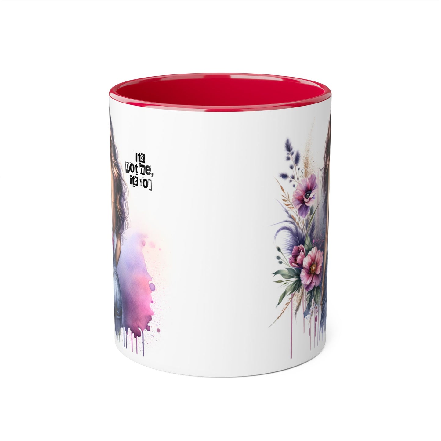 It's Not Me, It's You Humoristic Floral Art Accent Mug