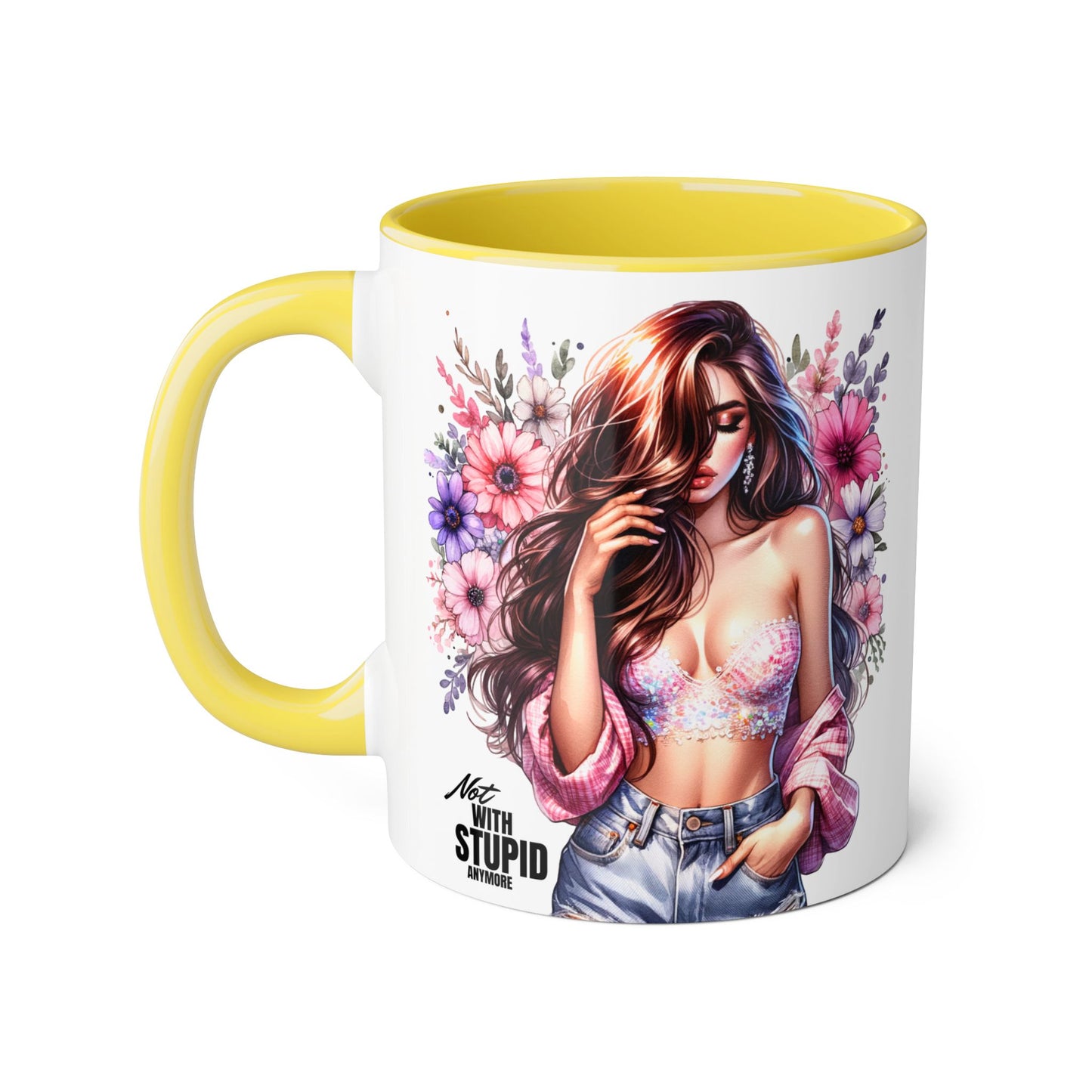 Mug - Not With Stupid Anymore Humoristic 11oz Accent Mug
