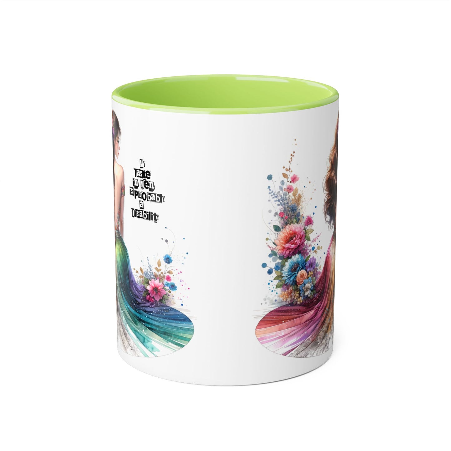 Funny Accent Mug - My Taste in Men is Probably a Disability Humor 11oz Cup
