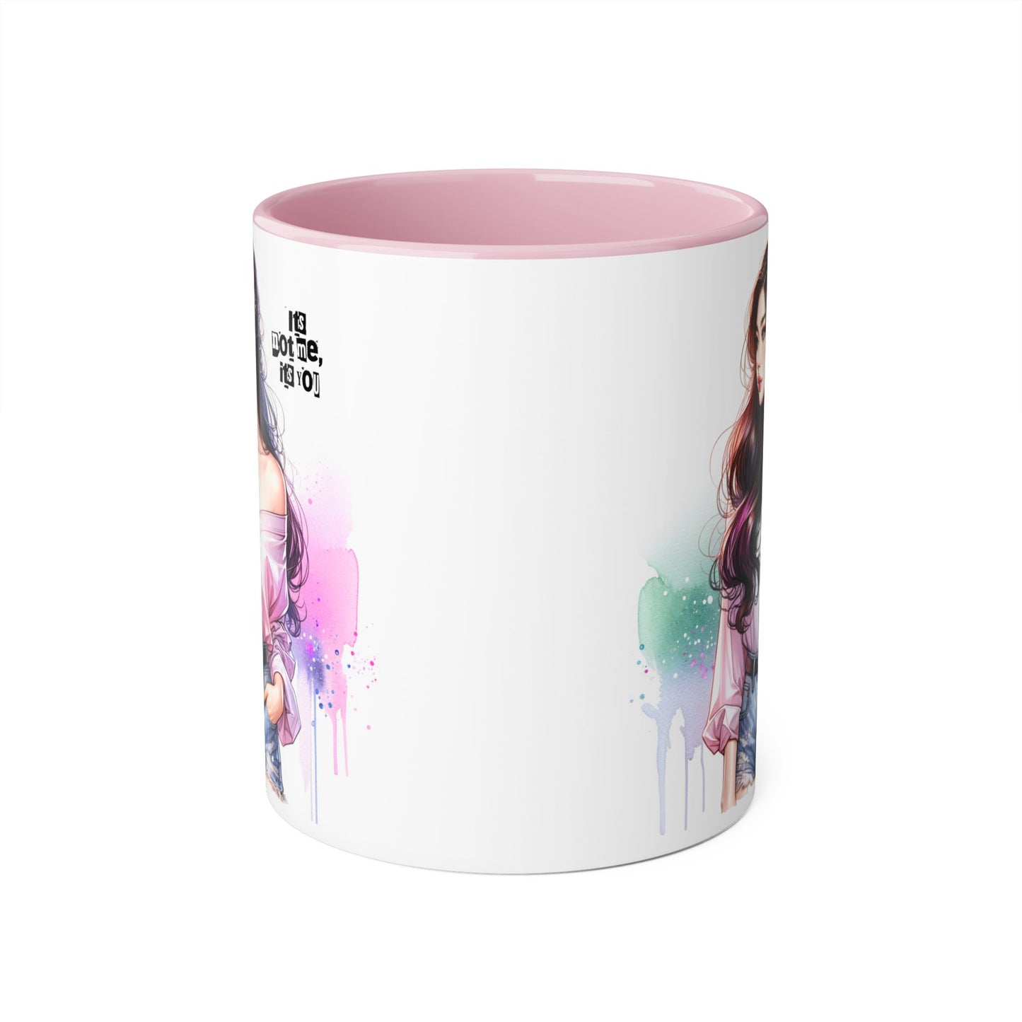 It's Not Me, It's You Humoristic Vibrant Accent Mug, Espresso Lover's Gift, Stunning Art Print Mug, Unique Coffee Cup, Colorful Tea Mug, Perfect for Birthdays, Cozy Vibes