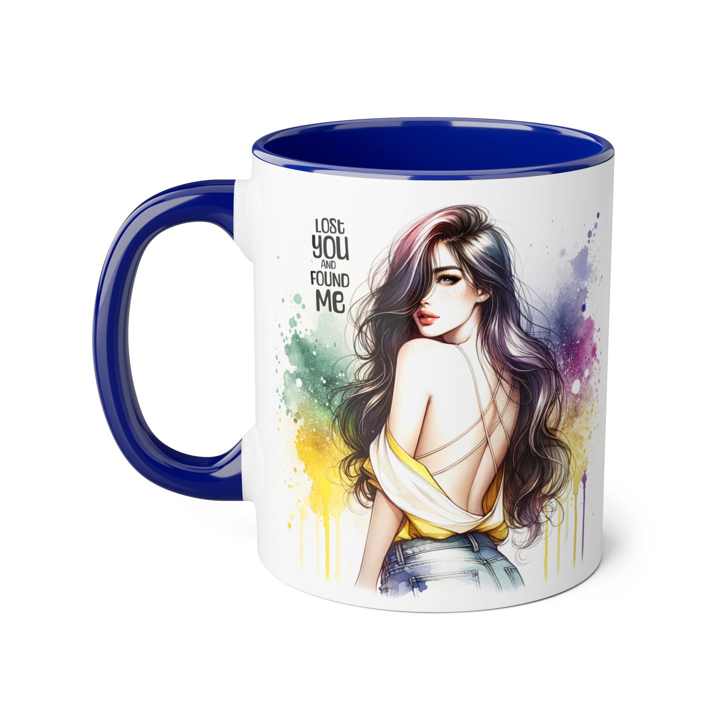 Lost You and Found Me Artistic Accent Mugs | Colorful Watercolor Portraits | Inspirational Coffee Cup | Perfect Gift for Coffee Lovers, Art Enthusiasts, [...]