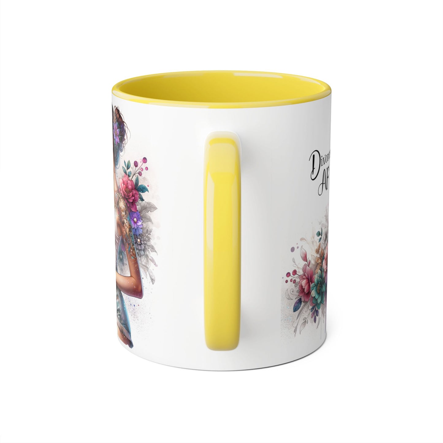Divorced AF Accent Mugs for Empowerment, Self-Love Gifts, Coffee Lovers, Divorce Party Accessories, Inspirational Drinkware
