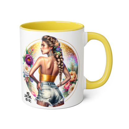 It's Not Me, It's You Humoristic Beautiful Floral Accent Mugs - Unique Coffee Cup for Art Lovers, Perfect Gift for Home Decor, Birthday, or Wedding
