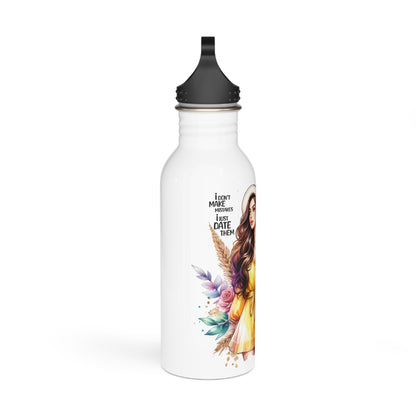 I Don't Make Mistakes, I Date Them Chic Floral Water Bottle with Inspirational Quote, Travel Companion, Eco-Friendly Gift, Summer Hydration, Unique Housewarming Present