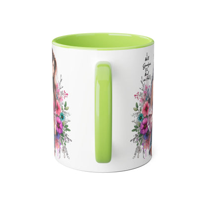 I Hold Grudges, I'll Heal in Hell  Humoristic Floral Accent Mug