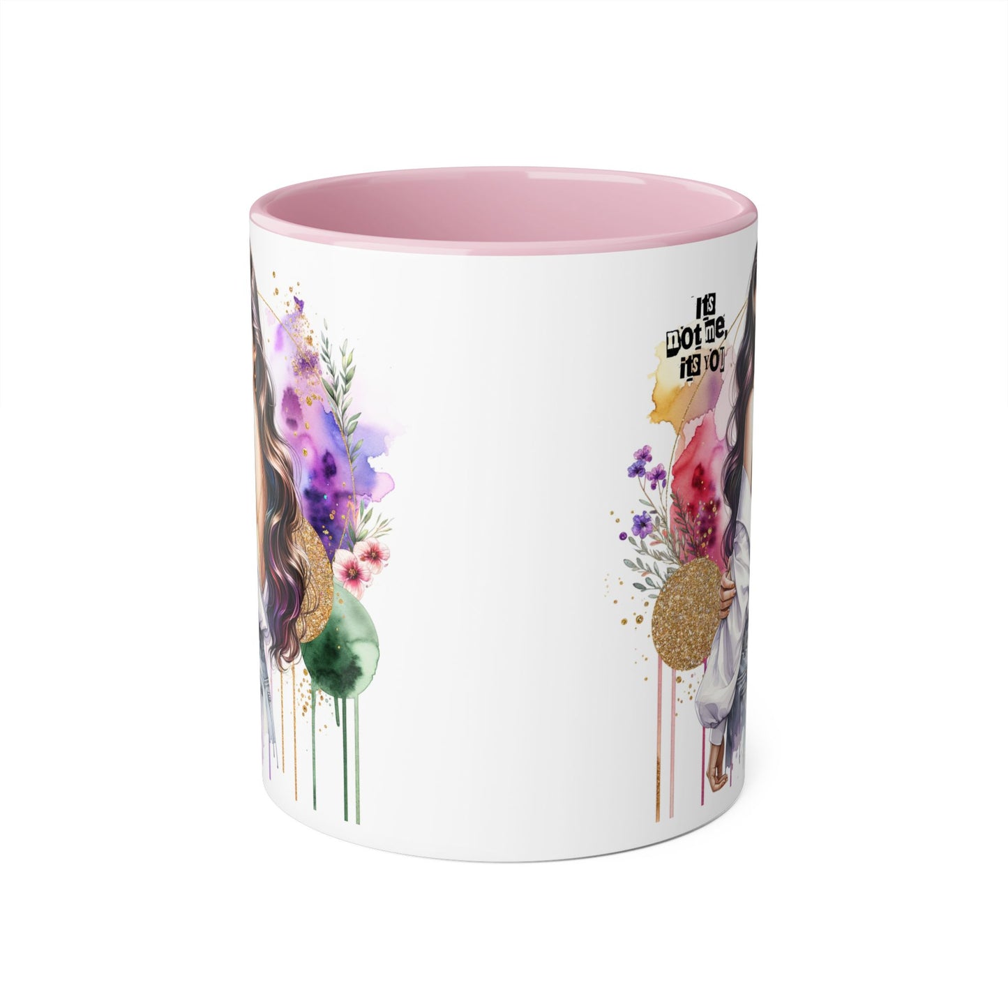 It's Not Me, It's You Humoristic Chic Accent Mugs - Artistic Coffee Cup for Trendsetters, Unique Gift for Her, Birthday Present, Inspirational Mug, Stylish Drinkware