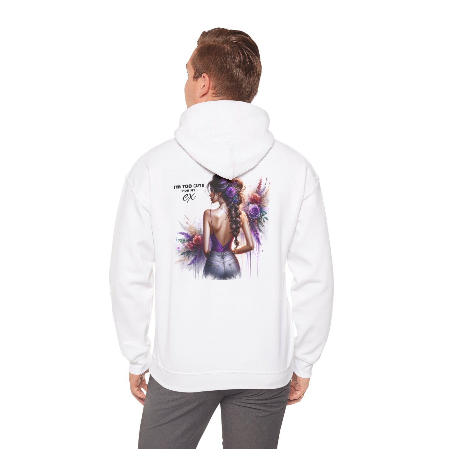 I'm Too Cute For My Ex Artistic Unisex Hoodie with Floral Design, Cozy Streetwear, Perfect Gift for Her, Casual Style for Warmth, Ideal for Everyday Wear, [...]