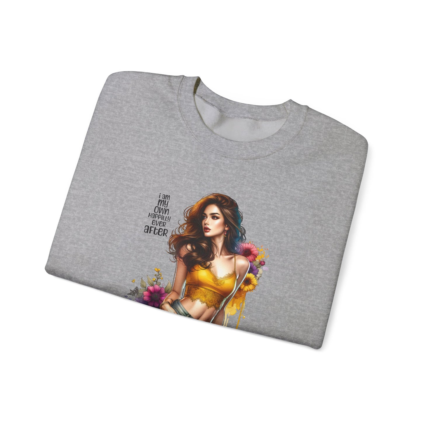 I Am My Own Happily Ever After  Stylish Inspirational Crewneck Sweatshirt, Cozy Unisex Pullover, Art Print Sweatshirt, Gift for Her, Everyday Wear, Colorful Design
