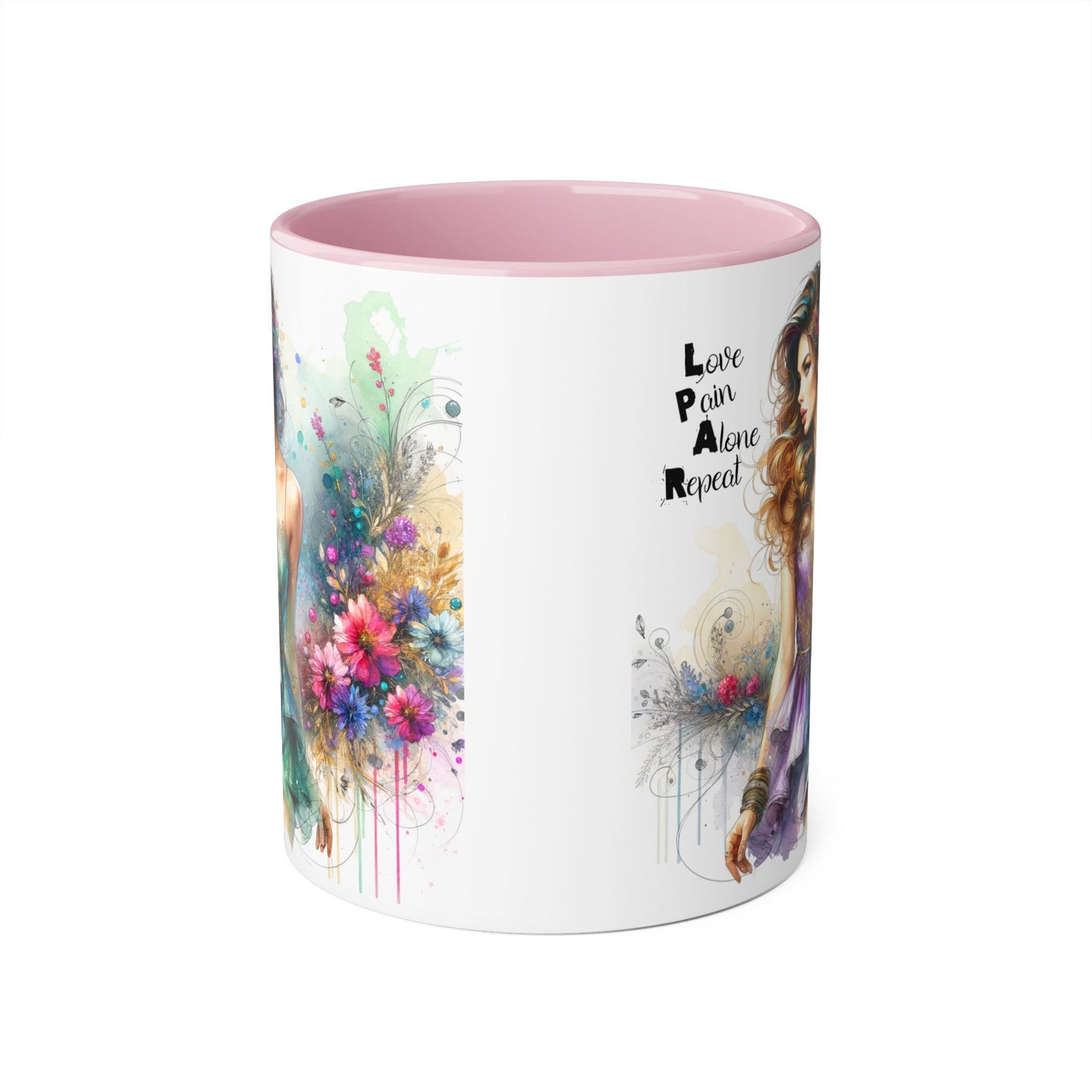 Whimsical Floral Accent Mugs, 11oz - Perfect for Coffee Lovers, Gift for Her, Home Decor, Birthday, Mother's Day