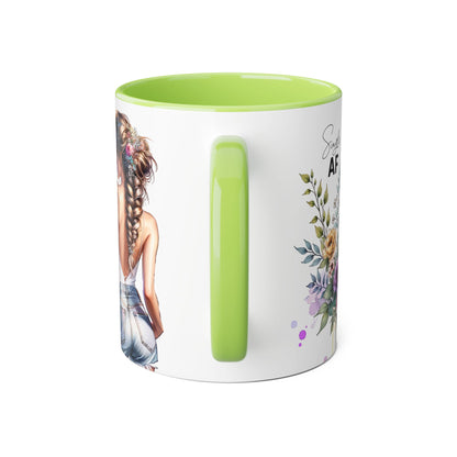 Single AF Chic Floral Accent Mug for Single Ladies | Perfect Gift for Birthdays, Weddings, or Just Because