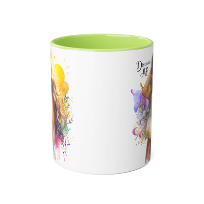 Dreamer Accent Mug, Inspirational Coffee Cup, Gift for Her, Fun Home Decor, Celebrate Your Dreams