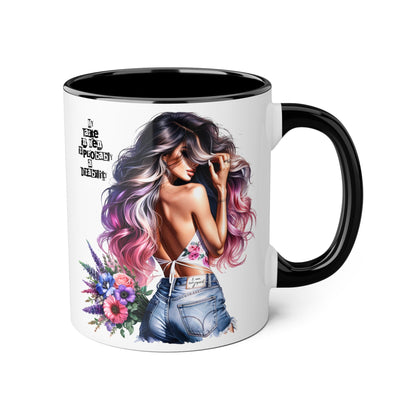 Funny Accent Mug - My Taste in Men is Probably a Disability Humor 11oz Cup