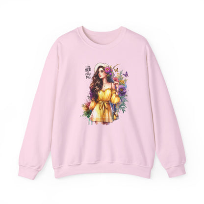 Lost You And Found Me Floral Art Crewneck Sweatshirt, Cozy Unisex Sweater, Gift for Her, Spring Fashion, Inspirational Apparel