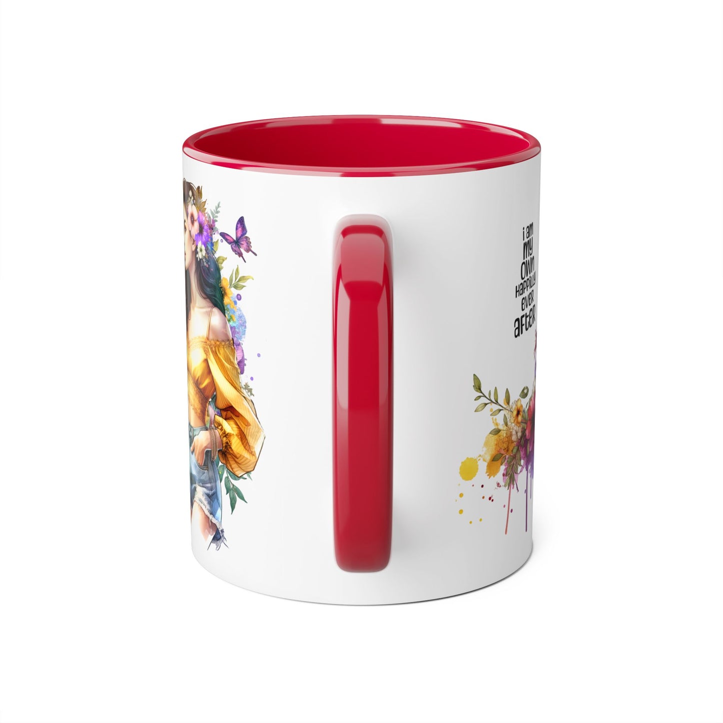 I Am My Own Happily Ever After Empowering Floral Mug, Perfect Gift for Self-Love, Coffee Lovers, or Celebrations like Birthdays and Weddings
