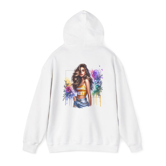 Thank U, Next Stylish Graphic Hoodie for Trendsetters, Cozy Unisex Sweatshirt, Perfect for Casual Outings, Gift for Friends, Streetwear Fashion