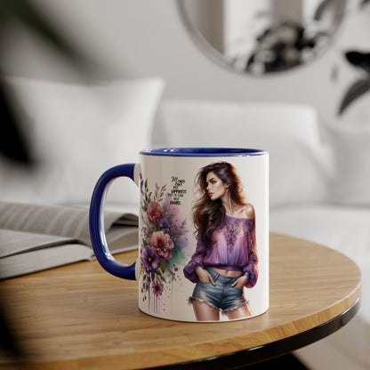 Money Can't Buy Happiness But It Can Buy Divorce Humoristic Stylish Floral Accent Mug, Coffee Cup, Gift for Her, Home Decor, Inspirational Quote, Unique Design