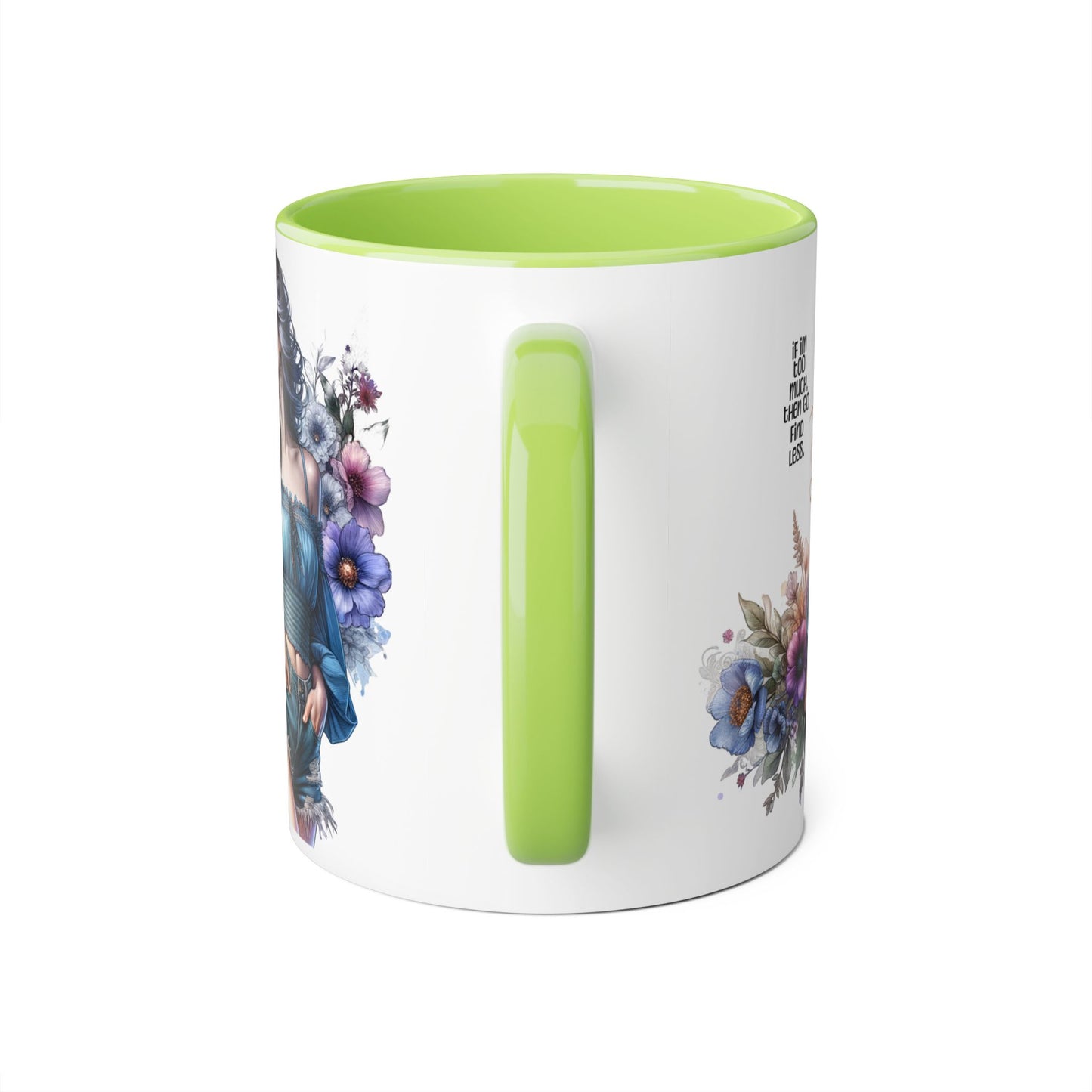 Floral Art Accent Mug, Inspirational Coffee Cup, Gift for Her, Flower Design Mug, Motivational Tea Mug, Unique Housewarming Gift