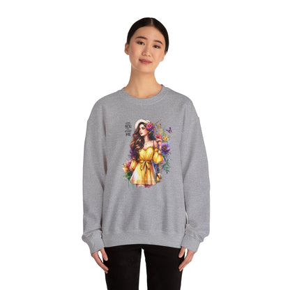 Lost You And Found Me Floral Art Crewneck Sweatshirt, Cozy Unisex Sweater, Gift for Her, Spring Fashion, Inspirational Apparel