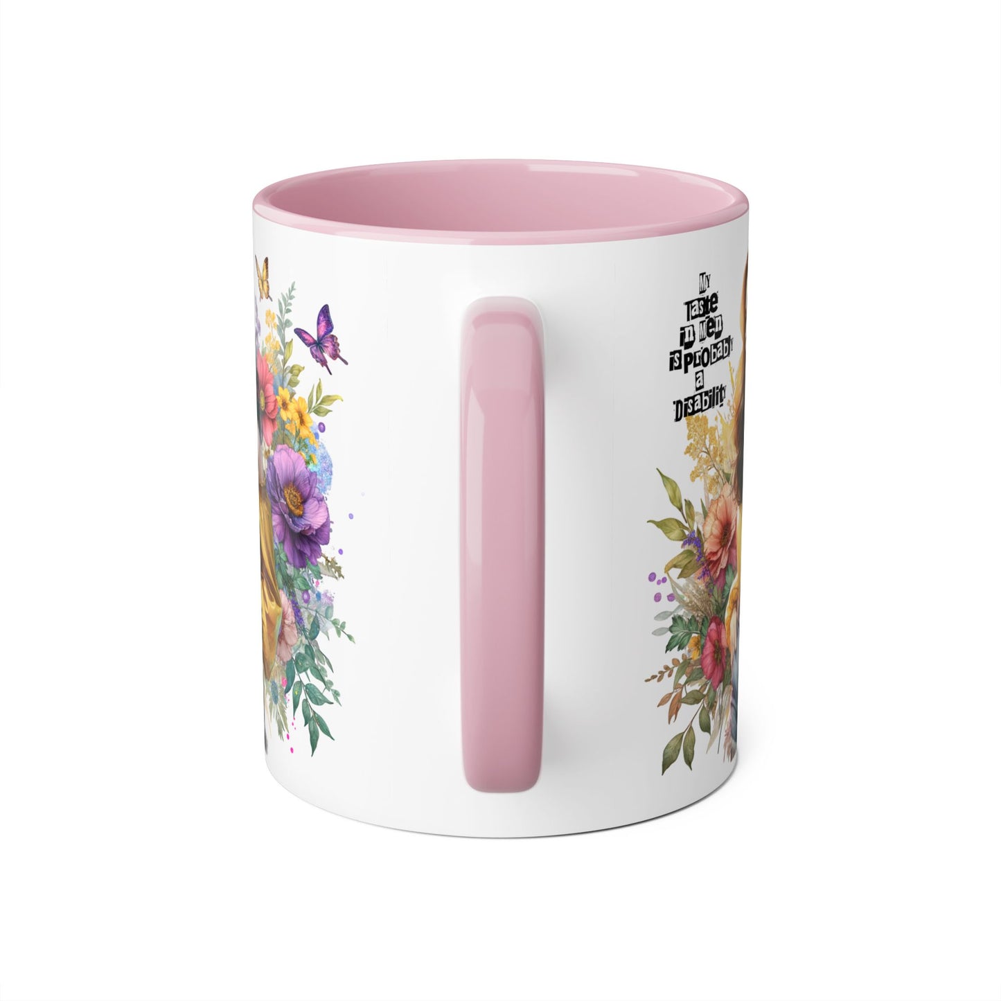 Funny Accent Mug - My Taste in Men is Probably a Disability Humor 11oz Cup