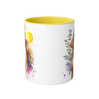Money Can't Buy Happiness But It Can Buy Divorce Humoristic Artistic Accent Mugs, Ideal Gift for Mother's Day, Flower Lover, Cheerful Home Decor, Inspirational Drinkware, Unique Coffee Collection
