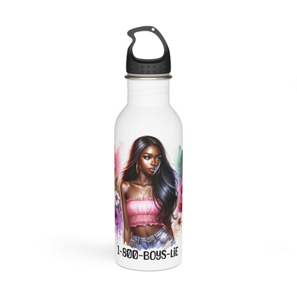 1-800-Boys-Lie Stylish Stainless Steel Water Bottle with Floral Design, Eco-Friendly Reusable Drinkware, Perfect for Girls, Gifts, Sports, and Daily Use