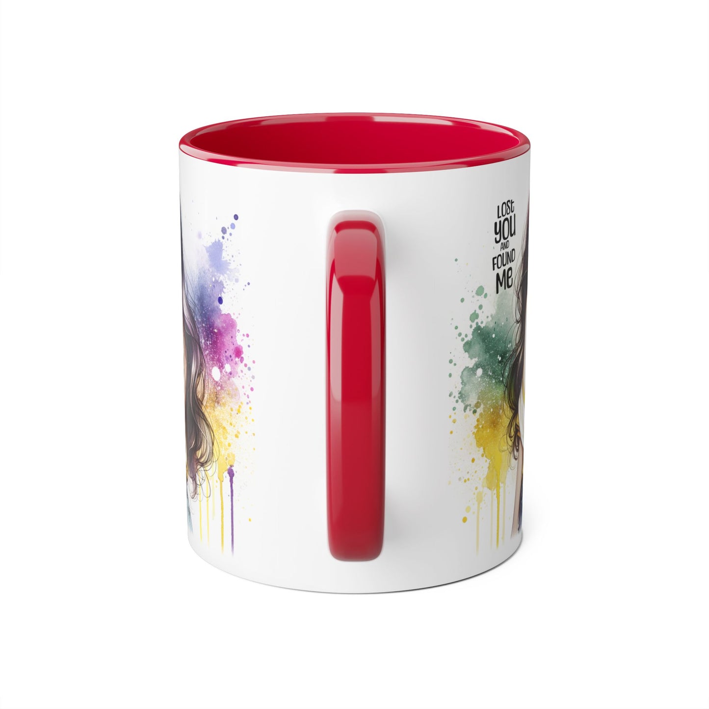 Lost You and Found Me Artistic Accent Mugs | Colorful Watercolor Portraits | Inspirational Coffee Cup | Perfect Gift for Coffee Lovers, Art Enthusiasts, [...]