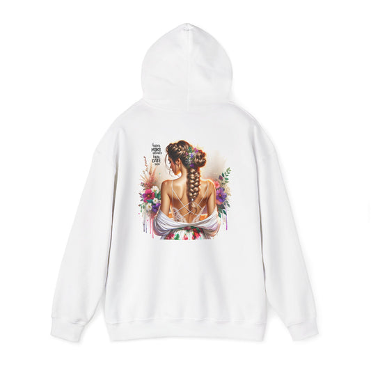 I Don`t Make Mistake, I Just Date Them Floral Tattoo Art Hoodie, Cozy Pullover, Gift for Her, Casual Lounge Wear, Perfect for Holidays & Celebrations