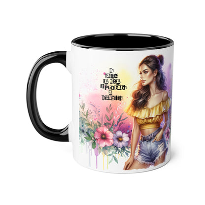 Funny Accent Mug - My Taste in Men is Probably a Disability Humor 11oz Cup