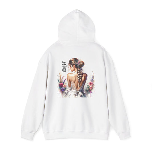 I Don`t Make Mistake, I Just Date Them Artistic Hooded Sweatshirt with Floral Design, Cozy Unisex Apparel for Everyday Wear, Perfect for Gifts or Relaxation