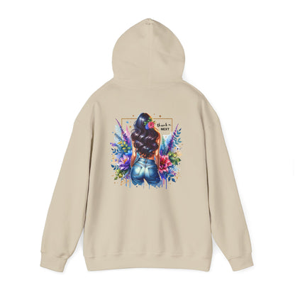 Thank U, Next Colorful Artistic Hooded Sweatshirt for Creative Souls, Stylish Gift for Art Lovers, Cozy Casual Wear, Unique Sweatshirt, Vibrant Hoodie