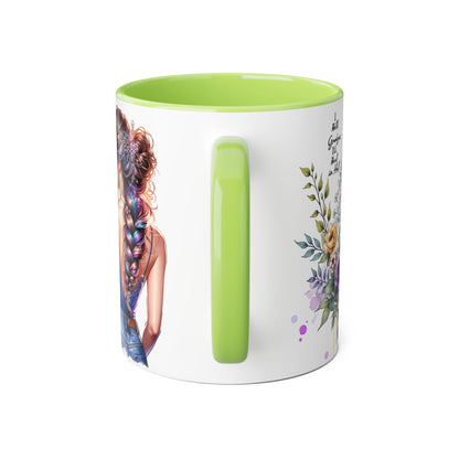 I Hold Grudges, I'll Heal in Hell  Humoristic Floral Inspirational Accent Mug, 11oz Coffee Cup, Gift for Her, Home Office Decor, Mother's Day, Personalized Drinkware