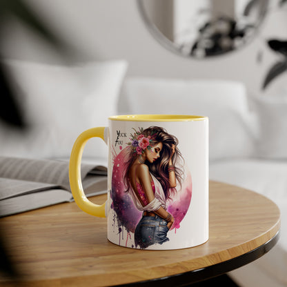 Yuck Fou Stylish Accent Mugs, Floral Design for Coffee Lovers, Unique Gift, Art Mug, Personalized Drinkware, Vibrant Tea Cups
