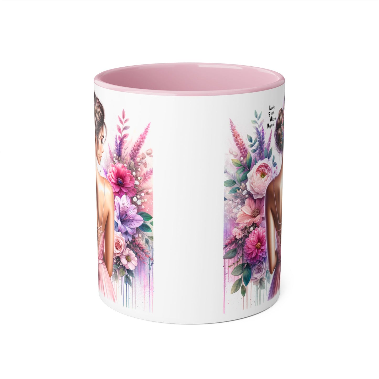 Floral Elegance Mug - Inspirational Coffee Cup, Gift for Her, Wedding Favor, Valentine's Day, Home Decor