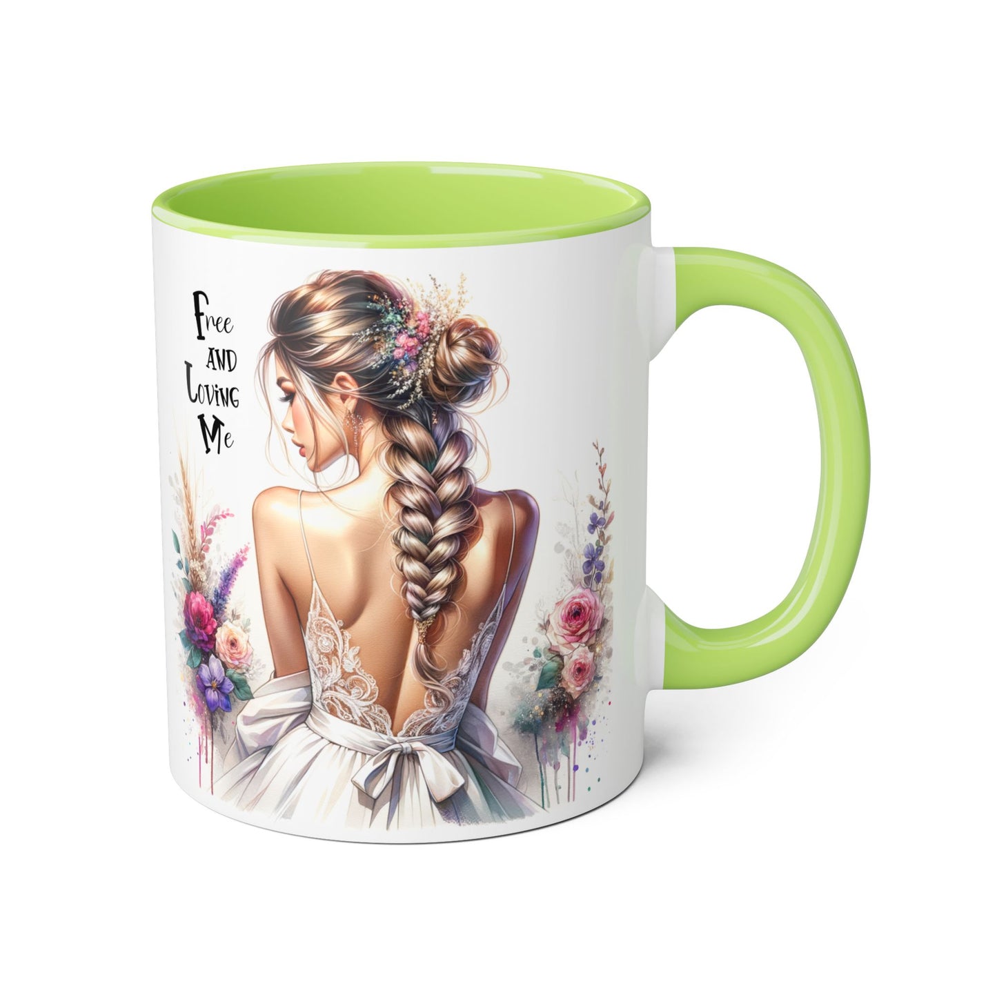 Bohemian Accent Mug with Floral Design | Free and Loving Me | Perfect Gift for Her, Wedding, or Everyday Use
