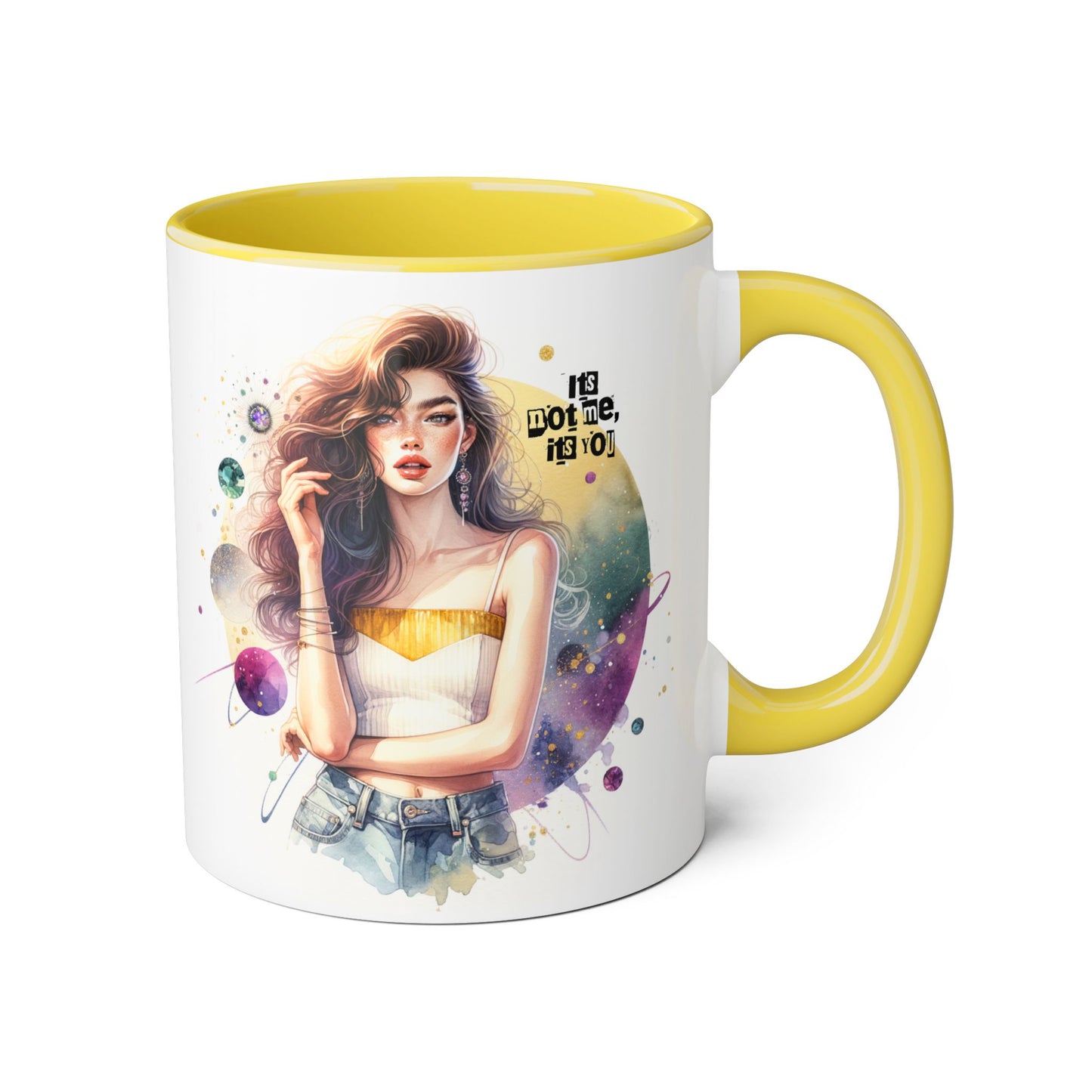 It's Not Me, It's You Humoristic Galactic Dreamer Accent Mug, Coffee Cup, Space Art Mug, Unique Gift, Starry Night Design, Cosmic Coffee Tumbler