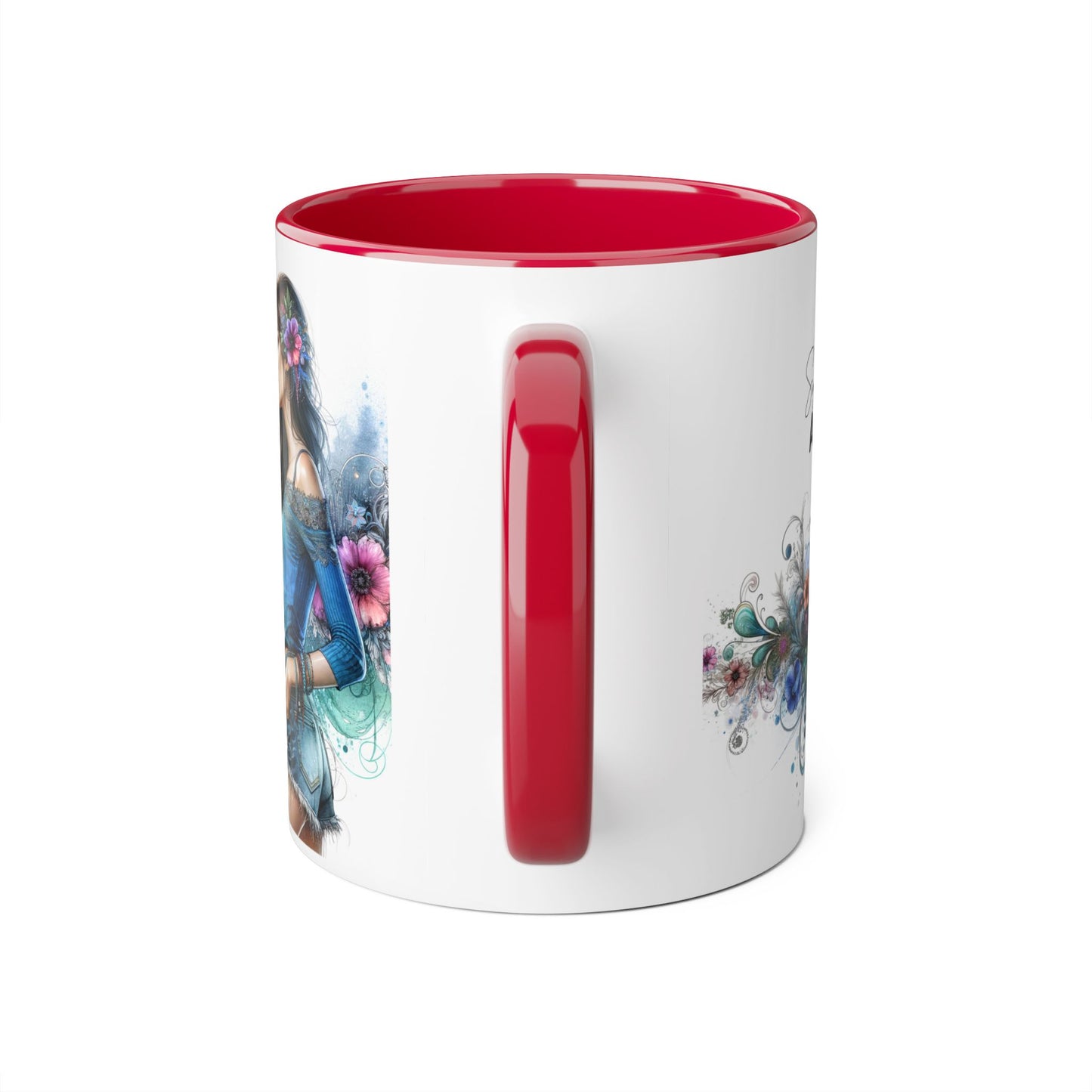 Vibrant Accent Mug - Perfect Gift for Singles, Fun Coffee Cup, Floral Artwork, Sassy Home Decor, Unique Birthday Present