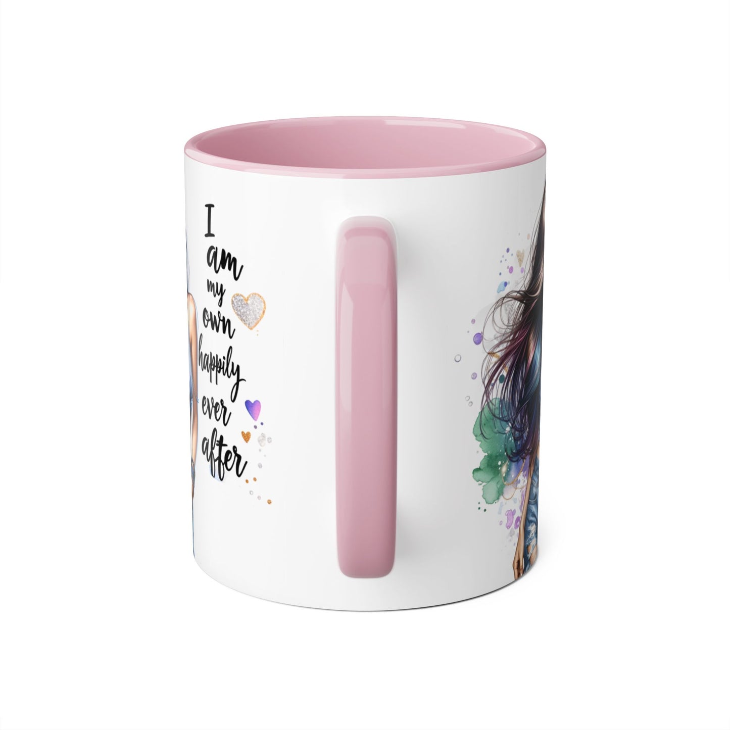Empowerment Accent Mug - 11oz Inspirational Coffee Cup, 'I Am My Own Happily Ever After' Design