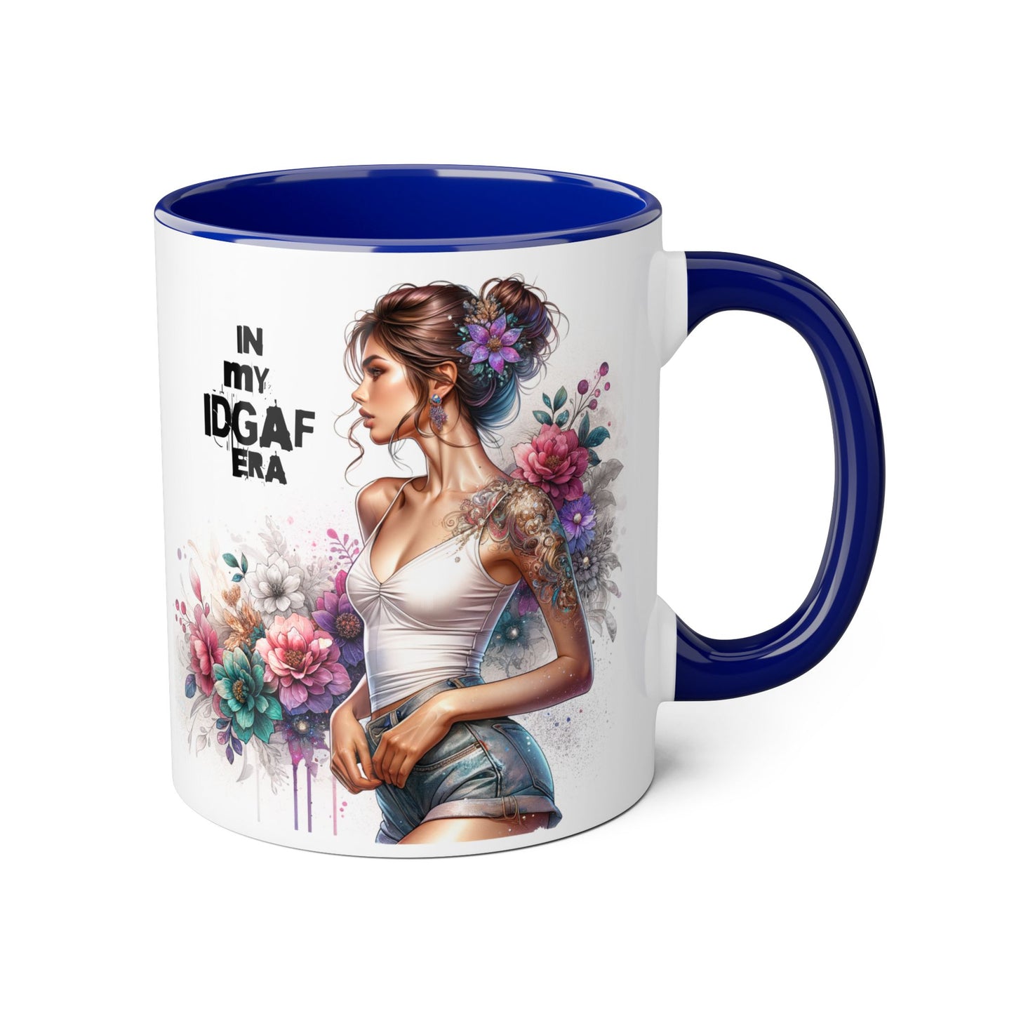 In My IDGAF Era Accent Mug - Black Ceramic Tea/Coffee Cup, Personalized Gift for Her, Quirky Home Decor, Unique Birthday Present, [...]