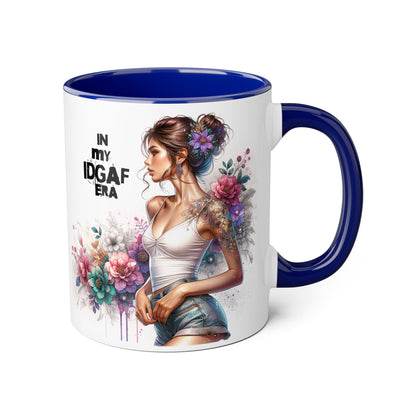In My IDGAF Era Accent Mug - Black Ceramic Tea/Coffee Cup, Personalized Gift for Her, Quirky Home Decor, Unique Birthday Present, [...]