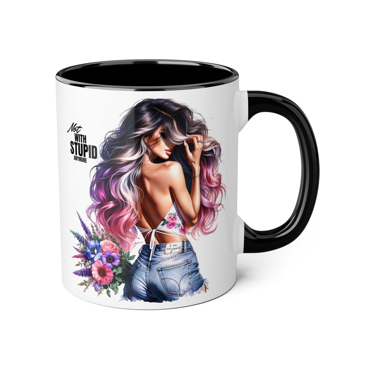 Mug - Not With Stupid Anymore Humoristic 11oz Accent Mug