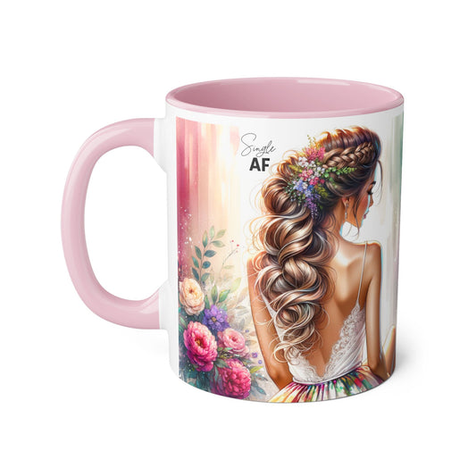 Elegant Floral Accent Mug - Perfect for Coffee Lovers, Gift for Her, Tea Time, Home Decor, Birthdays or Celebrations