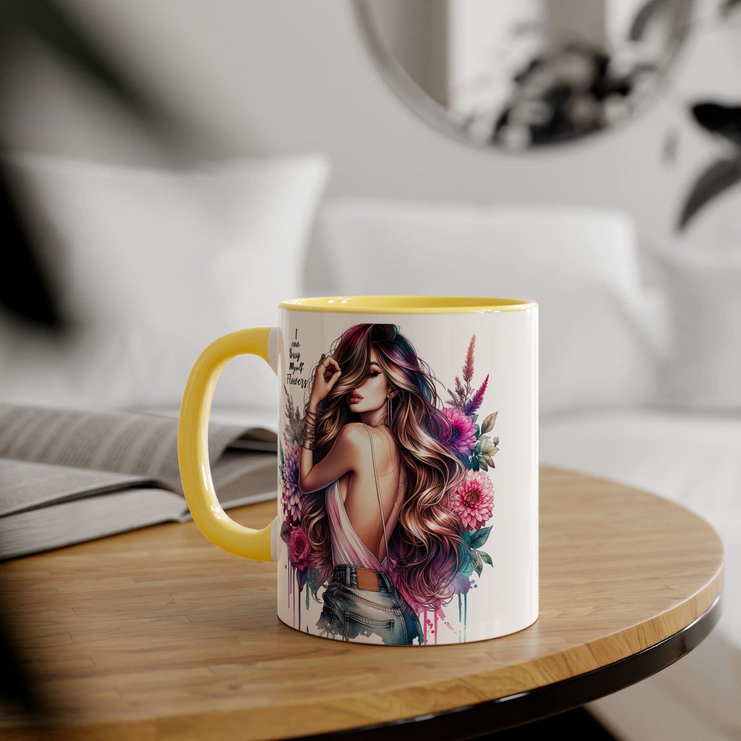 I Can Buy Myself Flowers Bohemian Flower Mug | I’m Busy Being Fabulous Coffee Cup, Floral Mug, Gift for Flower Lovers, Home Decor, Coffee Lover's Essential